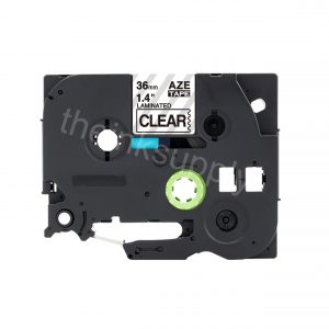 theinksupply Compatible Brother Tze-161 Sticker Label Tape (36mm Black on Clear)