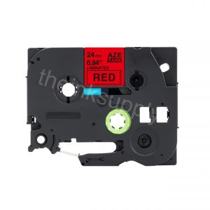 theinksupply Compatible Brother Tze-451 Sticker Label Tape (24mm Black on Red)