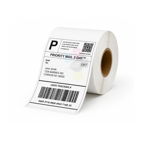 Buy 100mm*150mm A6 Thermal Label Roll For Shipping, Address, AWB