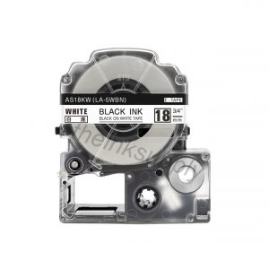theinksupply Compatible Epson LK-5WBN (AS18KW) Sticker Label Tape (18mm Black on White)