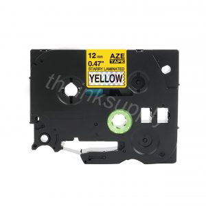 theinksupply compatible Brother Tze-631L1 Laser Effect Sticker Label Tape (12mm Black on Yellow)