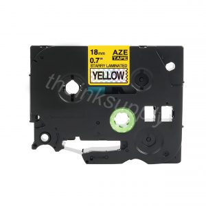 theinksupply compatible Brother Tze-641L1 Laser Effect Sticker Label Tape (18mm Black on Yellow)