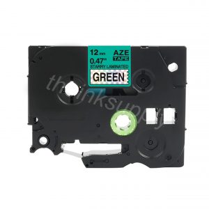 theinksupply compatible Brother Tze-731L1 Laser Effect Sticker Label Tape (12mm Black on Green)