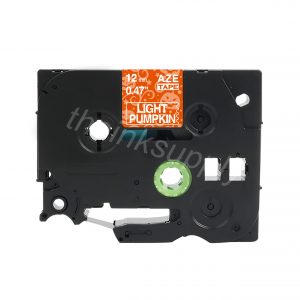 theinksupply Compatible Brother Tze-MPHB35 Sticker Label Tape (12mm White on Pumpkin)