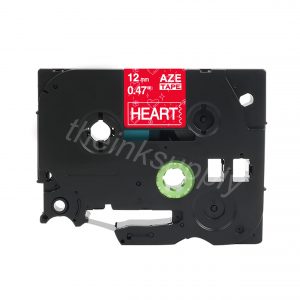 theinksupply Compatible Brother Tze-MPVB35 Sticker Label Tape (12mm White on Pink Hearts)