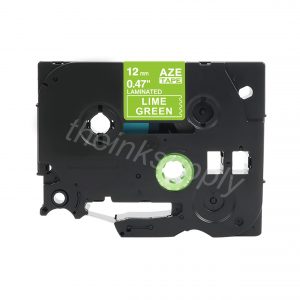 theinksupply Compatible Brother Tze-MQG35 Sticker Label Tape (12mm White on Lime Green)